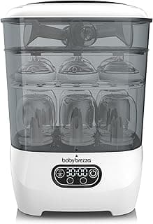 Baby Brezza Bottle Sterilizer and Dryer Advanced – 33% Faster - Largest Capacity Steam Sanitizer - Universal Sterilization Machine for All Bottles + Baby Product Parts - HEPA Air Filter