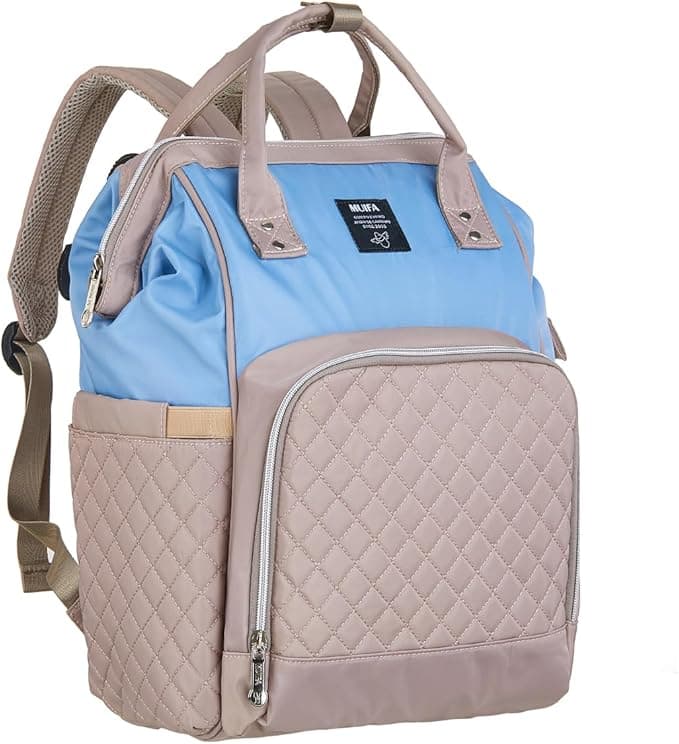 MUIFA Diaper Bag Multi-Function Waterproof Travel Backpack Nappy Bag for Baby Care with Insulated Pockets