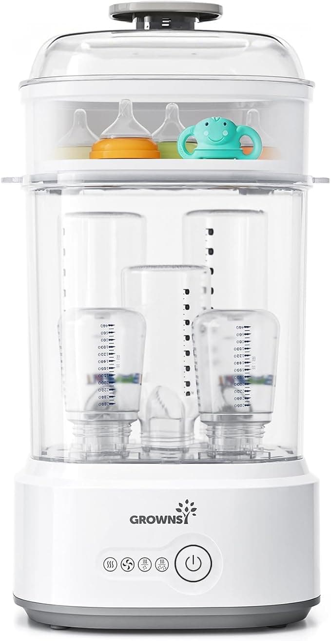 Bottle Sterilizer and Dryer, Compact Baby Bottle Sterilizer, Electric Steam Bottle Sanitizer for Baby Bottles, Pacifiers, Pump Parts