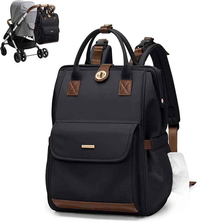 Diaper Bag Backpack,Multi Function Water Resistant Diaper Bag With Hook,Casual Hanging diaper bag for mom