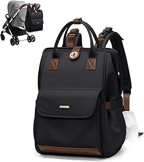 Diaper Bag Backpack,Multi Function Water Resistant Diaper Bag With Hook,Casual Hanging diaper bag for mom