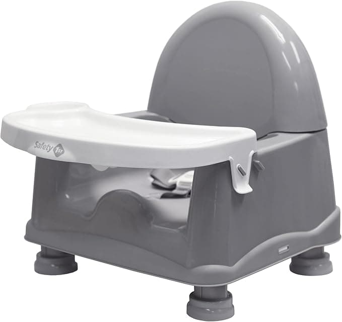Safety 1st Easy Care Swing Tray Booster, Steel Fog