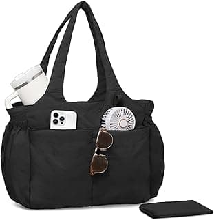 Mominside Diaper Bag Tote - Tote Diaper Bag Baby Bag with Insulated Pockets, Changing Pad, 23L Travel Diaper Bag Hospital Bag for Labor and Delivery for Mom, Work & Weekend Trips，Black