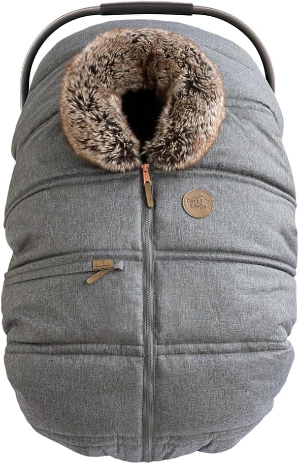 PETIT COULOU Baby Car Seat Cover – Winter, 3 Season & Light Options – Warm, Breathable Protection from Cold, Wind & Rain