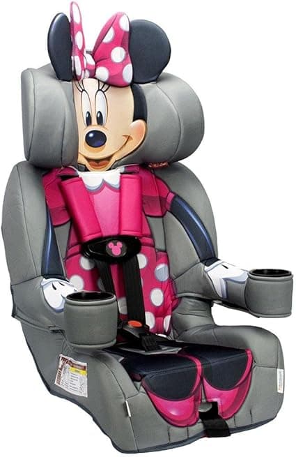 Disney Minnie Mouse 2-in-1 Car Seat by KidsEmbrace | Transport Canada CMVSS Approved | Forward-Facing Harness 22–65 lb & Booster 40–100 lb | LATCH Equipped | Side-Impact Tested