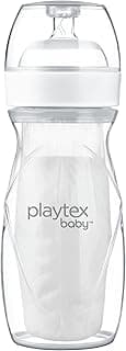 Playtex Baby Anti-Colic Nurser Bottle with Pre-Sterilized Disposable Drop-Ins Liners, Closer to Breastfeeding, 8 Ounce Bottle, 1 Count