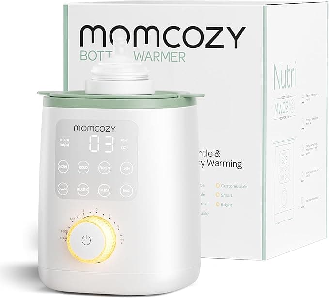 Momcozy Retain Nutrients Bottle Warmer, 9-in-1 Baby Bottle Warmer with Night Light, Accurate Temperature to Preserve Fullest Nutrients in Breast Milk, Bottle Warmers for All Bottles