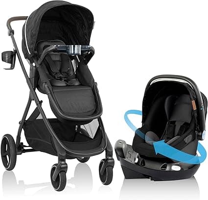 Evenflo Shyft Intuiti+ Travel System featuring Revolve180 LiteMax NXT with SensorySoothe - Dubhan Black