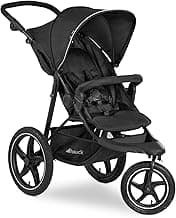 hauck 3-Wheel All Terrain Stroller with Raincover, XL Pneumatic Air Wheels, Mesh Window, and Height-Adjustable Handle, UPF 50+ - From Birth up to 48.5lbs