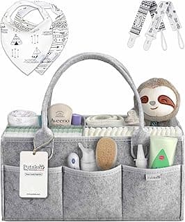 PUTSKA Baby Diaper Caddy Organizer Nursery Basket Set Baby Basket Gift Registry Baby Shower List Baby Must Haves Essentials Neutral Baby Stuff For Newborn