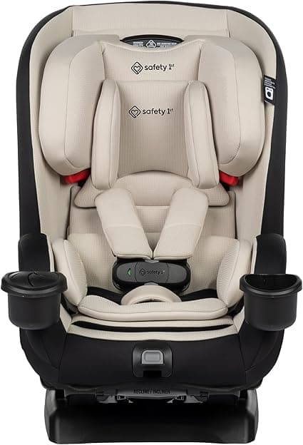 Safety 1st EverSlim 4-in-1 Convertible All-in-One Car Seat, infant to toddler, rear and forward facing, booster mode, backless booster, Fits 3 across, Washable seat, Birth to 10 years, Dunes Edge