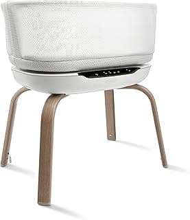 Graco SmartSense Soothing Baby Bassinet & Rocker with Cry Detection Technology, Includes 100% Organic Cotton Sheet, Luna