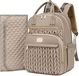 Tealari Diaper Bag Backpack, Stylish Baby Diaper Bag, Waterproof Travel Diaper Backpack with Changing Pad, Stroller Straps