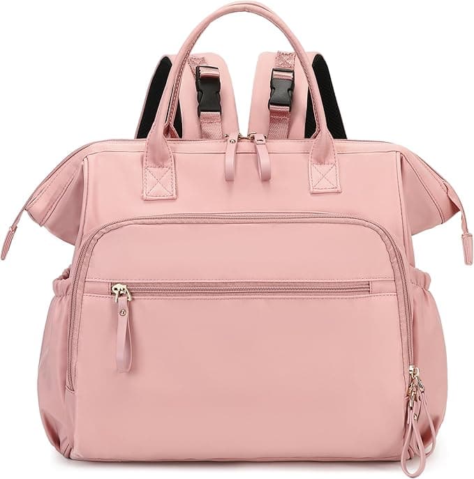 LORADI Large Diaper Bag Tote, 14 Pockets Stylish Baby Backpack with Stroller Clips and 3 Insulated Pockets, Baby Shower Gifts