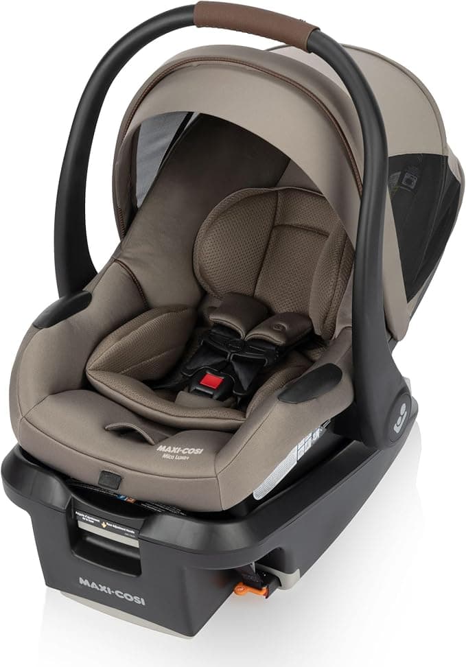 Maxi-Cosi Mico Luxe+ Infant Car Seat, Lightweight, Easy Install with MaxiLock™ Technology, Washable Seat Cover, ClimaFlow™ Ventilation, Side Impact Protection, EcoCare Fabrics