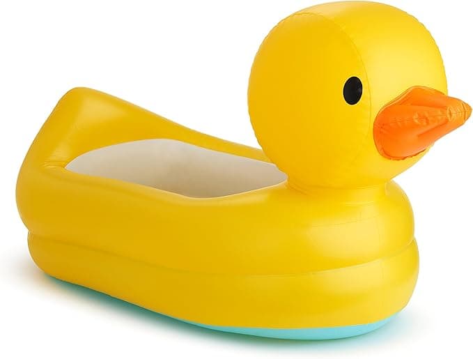 Munchkin White Hot Inflatable Duck Tub, Yellow, 1 Count (Pack of 1)