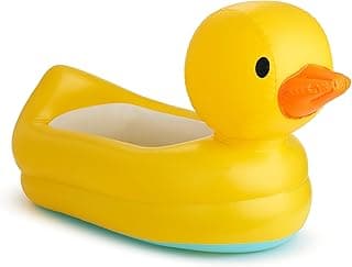 Munchkin White Hot Inflatable Duck Tub, Yellow, 1 Count (Pack of 1)