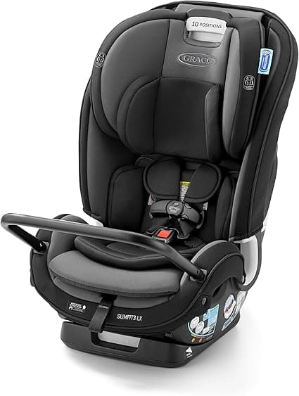 Graco SlimFit3 LX 3-in-1 Car Seat ft. Anti-Rebound Bar, Baby to Big Kid Car Seat, 2.2-45 kg (4-100 lb), Gotham