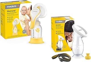 Medela Manual Breast Pump Set - Perfect Pair Bundle, Includes Harmony Manual Breast Pump & Silicone Breastmilk Collector
