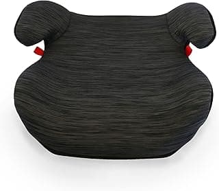 Bily No Back Booster Car Seat, Black/Grey