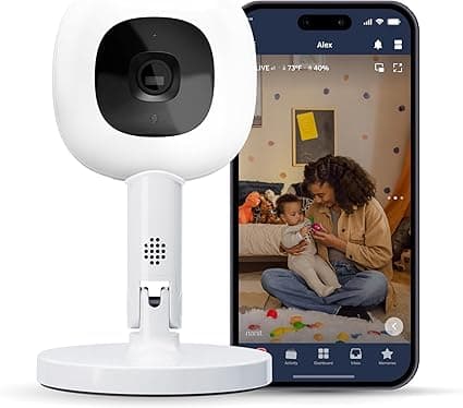 Nanit Pro Smart Baby Monitor & Flex Stand - 1080p Secure Wi-Fi Video Camera, Sensor-Free Sleep & Breathing Motion Tracker, 2-Way Audio, Sound & Motion Alerts, Night Vision, and Breathing Band - White
