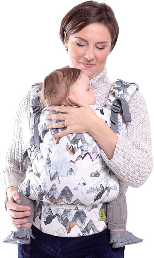 Boba X Baby Carrier - Newborn to Toddler Adjustable Porte-Bébé, 2-in-1 Convertible Front and Backpack Carrier 7 to 45 lbs, Ergonomic Baby Carrier with Crossable Straps (Call of the Mountains)
