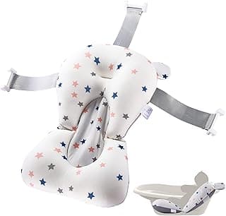 Childlike Behavior Baby Bath Seat Cushion - Newborn Sink Bath Cushion - Comfort Bathtub Safety Seat Pad - Floating Tub Pillow for Babies or Infants