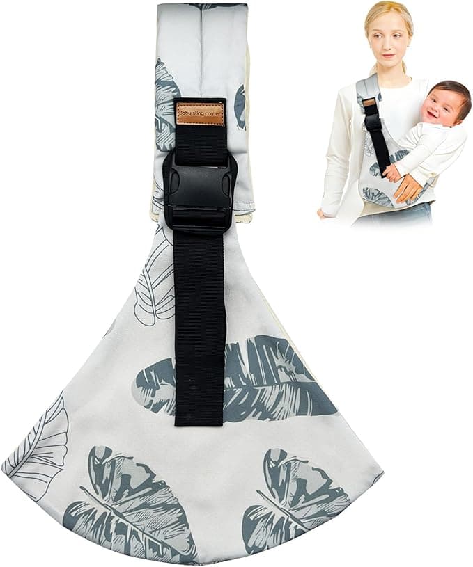 Baby Sling Carrier,2025 New Baby Carrier, Adjustable Baby Sling, Anti-Slip Hip Seat Portable Toddler Carrier,Carrying 10-30 lbs(Leaf)