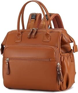 LORADI Large Diaper Bag Tote, 14 Pockets Stylish Baby Backpack with Stroller Clips and 3 Insulated Pockets, Baby Shower Gifts