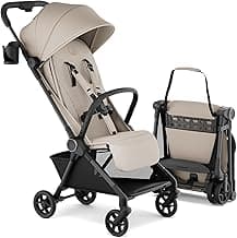 Mompush Nexis Carbon Travel Stroller, Ultra-Lightweight 11.5 lbs, Compact & Airplane Carry-On Approved, One-Second Auto-Fold, One-Hand Full Recline, from Birth to 50 lbs, JPMA Certified