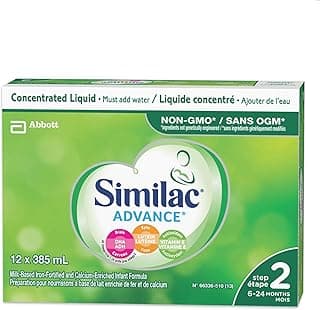 Similac Advance Step 2 Non-GMO Baby Formula, Concentrated Liquid, 12 x 385 mL, 6-24 Months