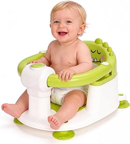 Baby Bath Seat, Infant/Toddler Sit Up Bathtub Seat 6 Months & Up, Baby Bath Essentials, Non-Slip with Suction Cups Bathtub Seat for Baby(Green)