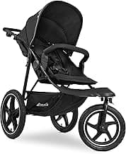 hauck Runner 2 - Robust All Terrain Stroller with XL Pneumatic Air Wheels, UPF 50+, Reclining Backrest from Birth up to 48.5 lbs., Height Adjustable Handle, XL Mesh Window