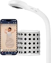 Nanit Pro Smart Baby Monitor & Floor Stand with Breathing Band, New Version - 1080p Wi-Fi Video & Sound Camera, Sleep Coach & Breathing Motion Tracker, 2-Way Audio, iOS and Android Compatible - White