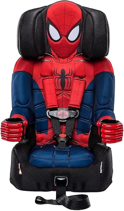 Marvel Spider Man 2-in-1 Car Seat by KidsEmbrace | Transport Canada CMVSS Approved | Forward-Facing Harness 22–65 lb & Booster 40–100 lb | LATCH Equipped | Side-Impact Tested