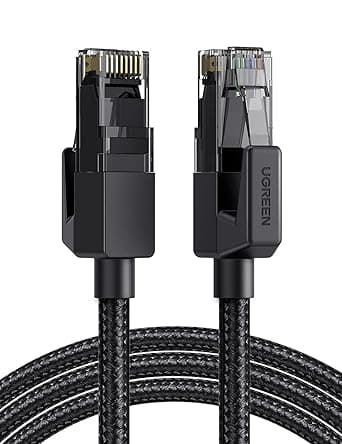 UGREEN Cat 6 Ethernet Cable Braided Cat6 Gigabit High Speed 1000Mbps Internet Cable RJ45 Shielded Network LAN Cord Compatible for PC PS5 PS4 PS3 Xbox Smart TV Router 6FT