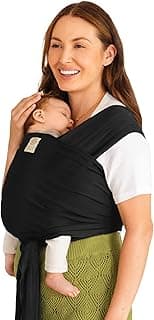 LÍLLÉbaby Dragonfly Wrap Ergonomic Baby Carrier Wrap for Infants Babies Toddlers (Black)