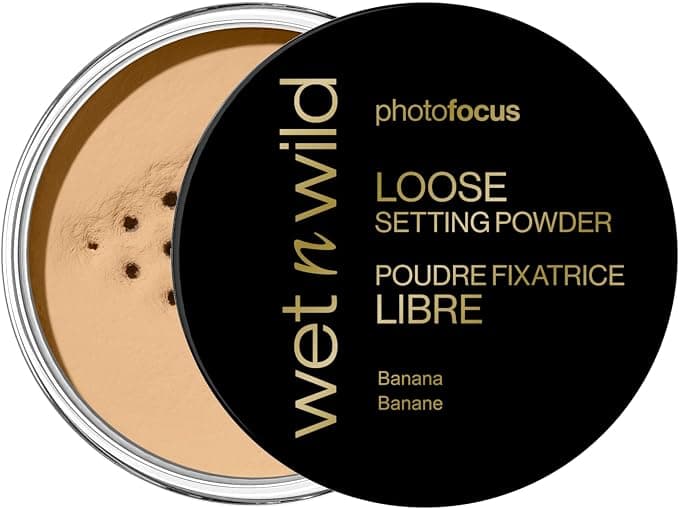 wet n wild Photo Focus Loose Baking Setting Powder, Highlighter Makeup, Suitable for All Skin Tones - Banana