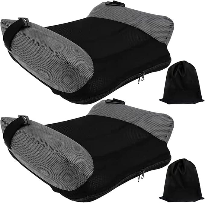 2PCS Inflatable Booster Seat Quick Inflate & Portable Travel Booster Seat with Storage Bag Comfort Backless Car Cushion