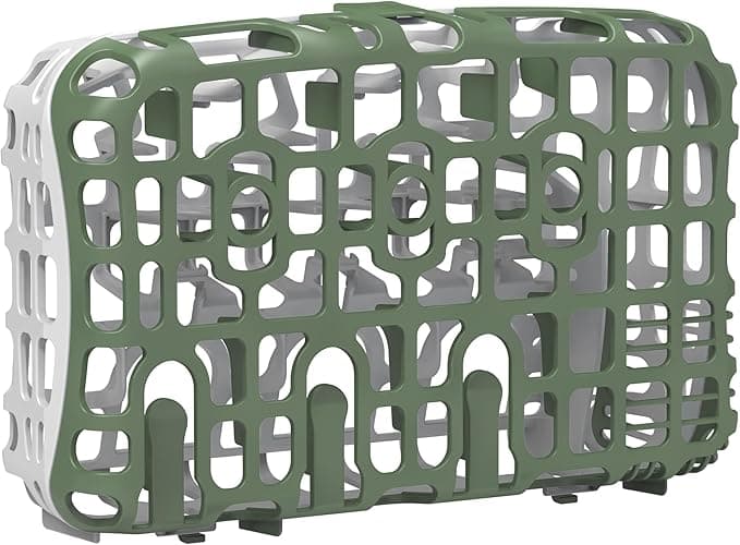 Dr. Brown's Dishwasher Basket for Small Baby Bottle Parts, Pacifiers, and Accessories, Clean, Store and Organize Newborn Essentials, BPA free, Green