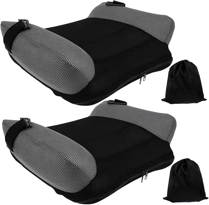 2Pcs Inflatable Booster Seat, Quick Inflate & Portable Travel Booster Seat with Storage Bag, Comfort Backless Car Cushion Car