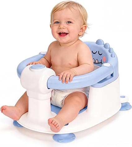 Baby Bath Seat, Infant/Toddler Sit Up Bathtub Seat 6 Months & Up, Baby Bath Essentials, Non-Slip with Suction Cups Bathtub Seat for Baby(Blue)