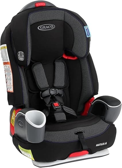 Graco Nautilus 65 3-in-1 Harness Booster, Toddler to Big Kid Car Seat from 10-45 kg (22-100lb), Harness/Highback/Backless Booster, Chanson