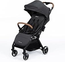 Safety 1st Spark Plus Compact Auto-Fold Stroller, Lightweight & Travel-Friendly, Self-Standing Fold, Smooth Ride, Extra-Large Storage – Mineral Graphite