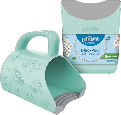 Dr. Brown's CleanUp Dino-Pour Bath Rinse Cup, 0m+, BPA Free, Certified Plastic Neutral