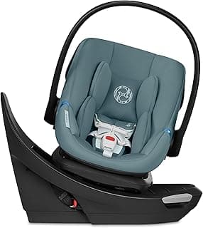Cybex Aton G Swivel Infant Car Seat for Newborns 4–35 lbs, 180° Rotating Base for Easy Loading, SensorSafe, Anti-Rebound Base, Advanced Side-Impact Protection, Travel System Ready, Stormy Blue