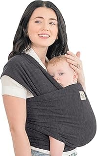 KeaBabies Baby Wrap Carrier - All in 1 Original Baby Carrier Newborn To Toddler Sling, Easy to Wear, Hands Free Bonding, Lightweight, Breathable Infant Wraps (Mystic Gray)