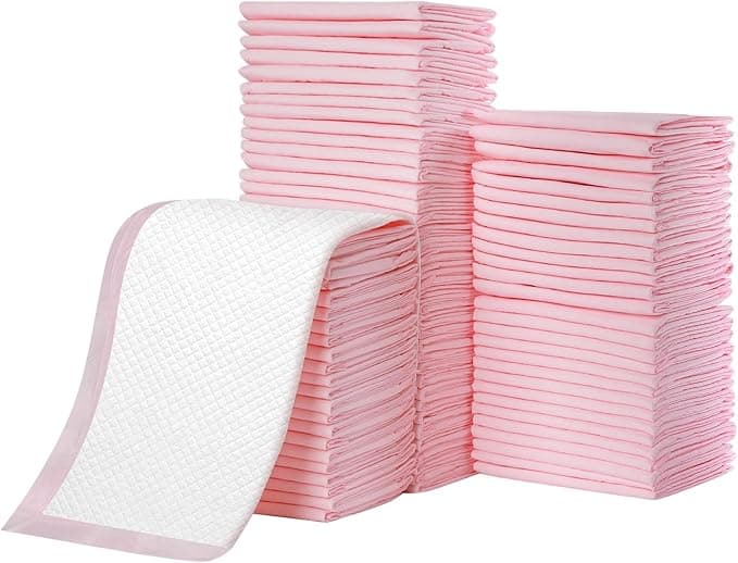Disposable Changing Pad Liners Pack of 100 Baby Incontinence Changing Pads Diaper UnderPads Ultra Soft Super Absorbent Waterproof Mat 13 x18 in