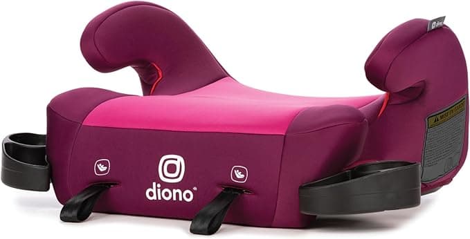 Diono Solana 2 XL 2022, Dual Latch Connectors, Lightweight Backless Belt-Positioning Booster Car Seat, 8 Years 1 Booster Seat, Pink