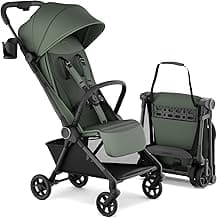 Mompush Nexis Carbon Travel Stroller, Ultra-Lightweight 11.5 lbs, Compact & Airplane Carry-On Approved, One-Second Auto-Fold, One-Hand Full Recline, from Birth to 50 lbs, JPMA Certified